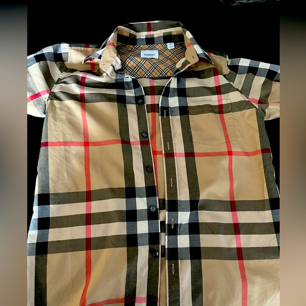 Boys 14y Burberry button down shirt . Worn 2x